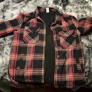 Members mark plaid shirt jacket